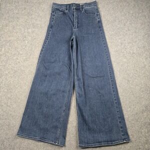Rag & Bone jeans Womens 28 Blue Denim Serena High Rise Wide Leg Bedazzled